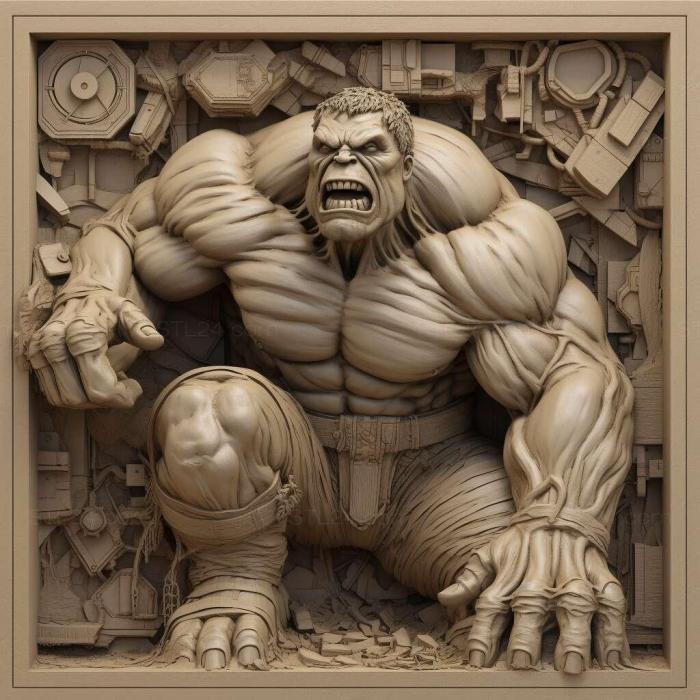 Characters (Dr Hulk 2, HERO_90) 3D models for cnc